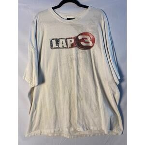 Chase Authentics Lap 3 Forever The Man Racing Graphic Print White Shirt Mens 2XL